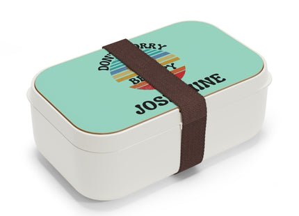 Personalized Bento Box | Don't Worry Be Capy Bento Lunch Box | Kids School Snack Container | Custom Lunch Box | Mint Green Child Snack Box