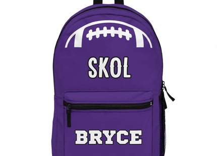 Skol Football School Backpack | Personalized School Bag | Back to School | Purple Book Bag