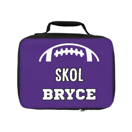 Skol Football School Lunchbox | Personalized School Bag | Back to School | Purple Lunch Bag | Insulated Lunch Bag | Minnesota Football Gift