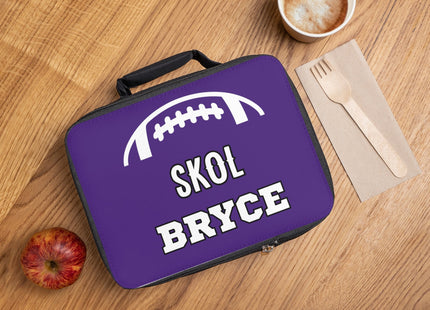 Skol Football School Lunchbox | Personalized School Bag | Back to School | Purple Lunch Bag | Insulated Lunch Bag | Minnesota Football Gift