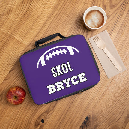 Skol Football School Lunchbox | Personalized School Bag | Back to School | Purple Lunch Bag | Insulated Lunch Bag | Minnesota Football Gift