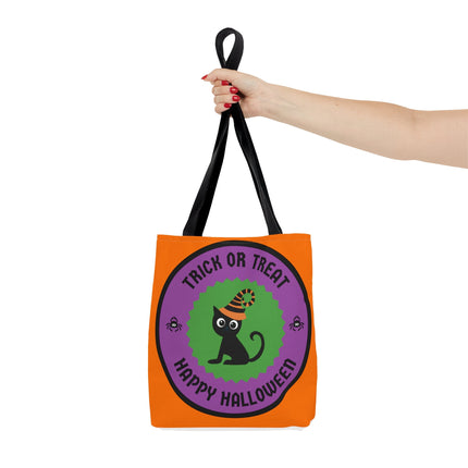 Halloween Bag | Trick or Treat Bag | Black Cat Tote Bag | Kids Candy Bag