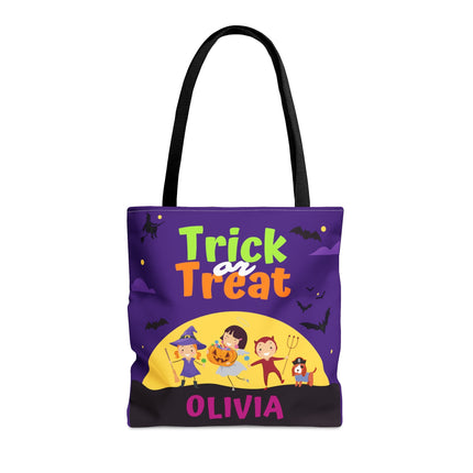 Personalized Halloween Bag | Trick or Treat Bag | Kids Halloween Tote Bag | Customized Candy Bag