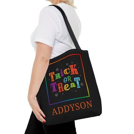 Personalized Halloween Bag | Trick or Treat Bag | Kids Tote Bag | Customized Candy Bag | Multicolored Trick or Treat