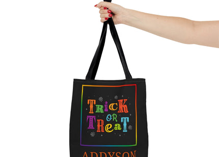 Personalized Halloween Bag | Trick or Treat Bag | Kids Tote Bag | Customized Candy Bag | Multicolored Trick or Treat