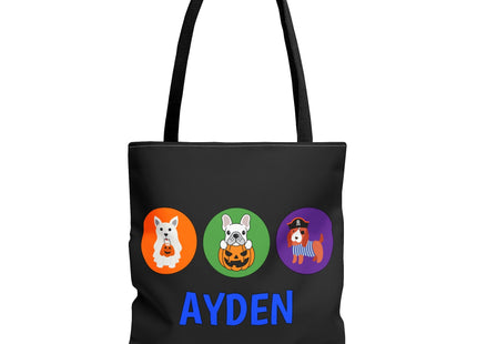 Personalized Halloween Bag | Trick or Treat Bag | Kids Tote Bag | Customized Candy Bag |Trick or Treat Dogs