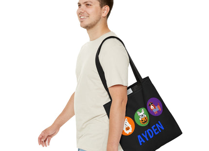 Personalized Halloween Bag | Trick or Treat Bag | Kids Tote Bag | Customized Candy Bag |Trick or Treat Dogs