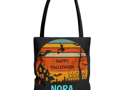 Personalized Halloween Bag | Trick or Treat Bag | Kids Tote Bag | Customized Candy Bag Retro |Trick or Treat Bag