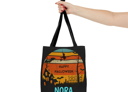 Personalized Halloween Bag | Trick or Treat Bag | Kids Tote Bag | Customized Candy Bag Retro |Trick or Treat Bag