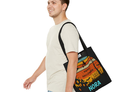 Personalized Halloween Bag | Trick or Treat Bag | Kids Tote Bag | Customized Candy Bag Retro |Trick or Treat Bag