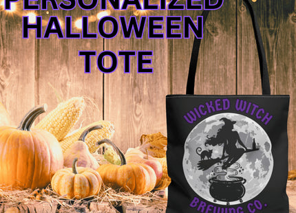 Personalized Halloween Bag | Trick or Treat Bag | Adult Tote Bag | Customized Candy Bag | Wicked Witch Bag