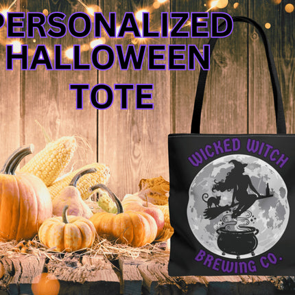 Personalized Halloween Bag | Trick or Treat Bag | Adult Tote Bag | Customized Candy Bag | Wicked Witch Bag