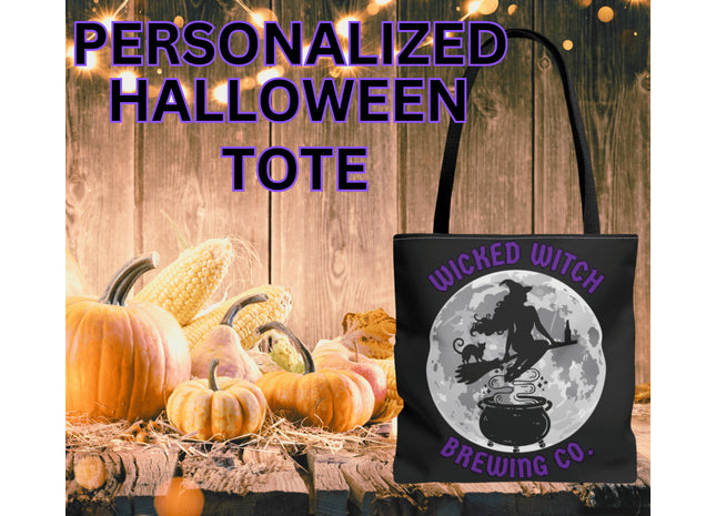 Personalized Halloween Bag | Trick or Treat Bag | Adult Tote Bag | Customized Candy Bag | Wicked Witch Bag