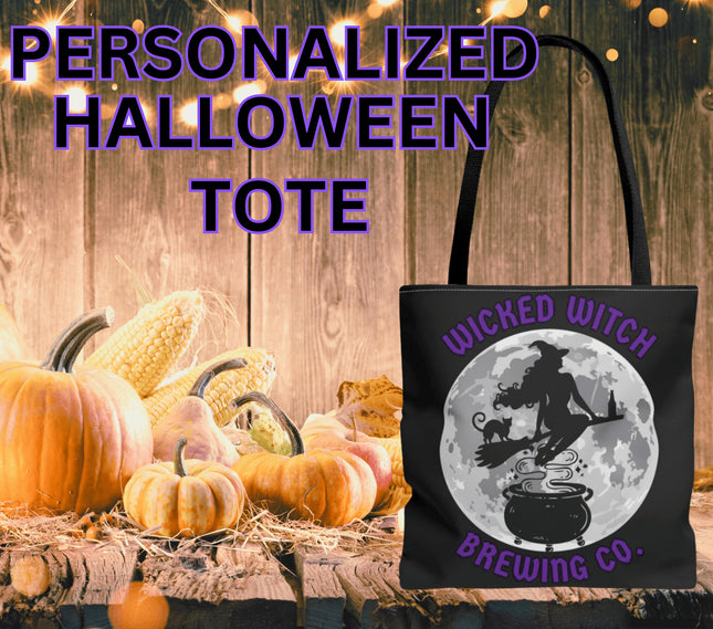 Personalized Halloween Bag | Trick or Treat Bag | Adult Tote Bag | Customized Candy Bag | Wicked Witch Bag