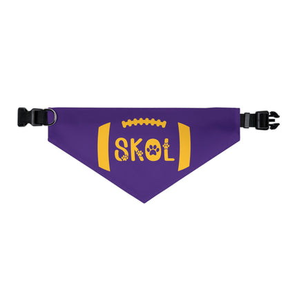 SKOL Dog Bandana Collar | Minnesota Football Bandana | Skol Pet Collar Bandana | Purple Skol Collar