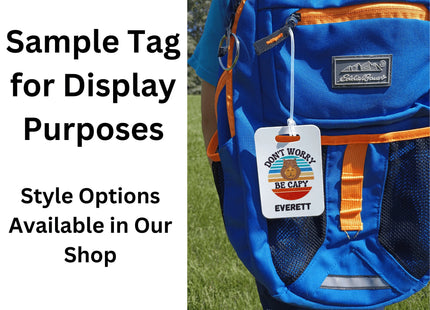 Kids School Backpack Tag | Sloth Schoolbag Label | Back to School Personalized Label | Personalized Kids Backpack