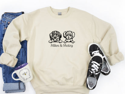 Personalized Pet Sweatshirt | Dog Owner Sweatshirt | Dog Mom Sweatshirt | Cat Owner Gift | New Dog Owner | Pet Lover Sweatshirt | Pet Face