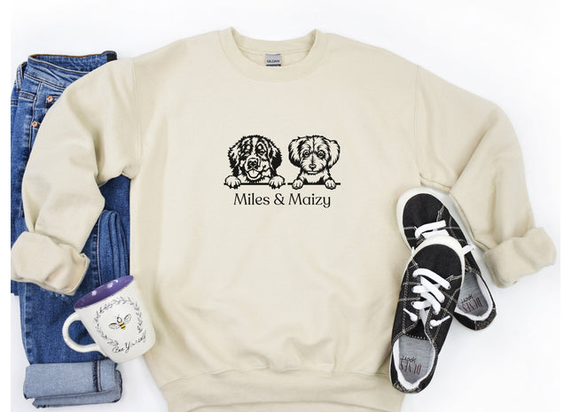 Personalized Pet Sweatshirt | Dog Owner Sweatshirt | Dog Mom Sweatshirt | Cat Owner Gift | New Dog Owner | Pet Lover Sweatshirt | Pet Face