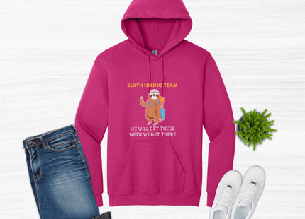 Sloth Hiking Team Sweatshirt | Youth Hooded Sweatshirt | Animal Lover Gift | Child Sloth Gift | Sloth Hoodie