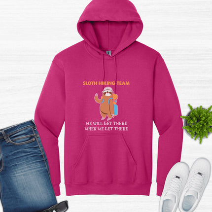 Sloth Hiking Team Sweatshirt | Youth Hooded Sweatshirt | Animal Lover Gift | Child Sloth Gift | Sloth Hoodie