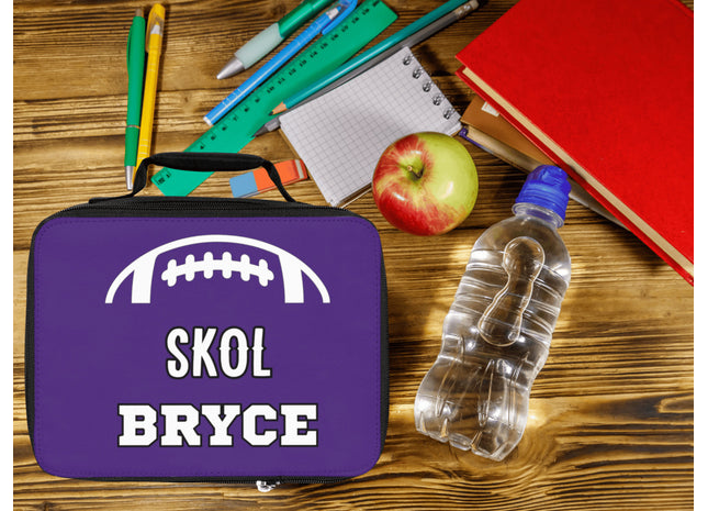 Skol Football School Lunchbox | Personalized School Bag | Back to School | Purple Lunch Bag | Insulated Lunch Bag | Minnesota Football Gift