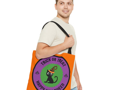 Halloween Bag | Trick or Treat Bag | Black Cat Tote Bag | Kids Candy Bag