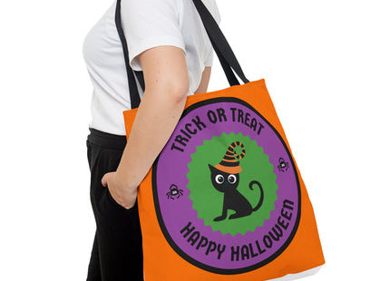 Halloween Bag | Trick or Treat Bag | Black Cat Tote Bag | Kids Candy Bag