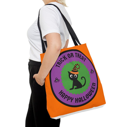 Halloween Bag | Trick or Treat Bag | Black Cat Tote Bag | Kids Candy Bag