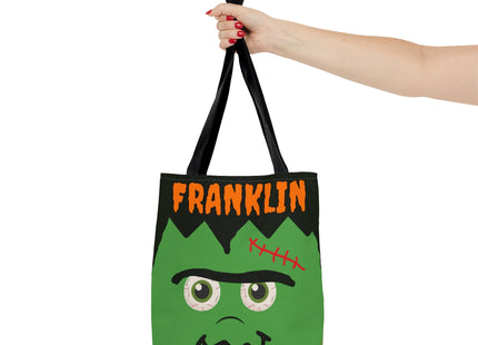 Personalized Halloween Bag | Trick or Treat Bag | Frankenstein Tote Bag | Customized Candy Bag