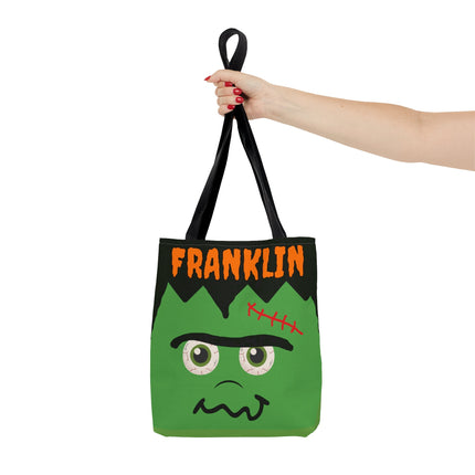 Personalized Halloween Bag | Trick or Treat Bag | Frankenstein Tote Bag | Customized Candy Bag