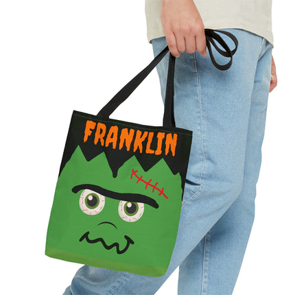 Personalized Halloween Bag | Trick or Treat Bag | Frankenstein Tote Bag | Customized Candy Bag