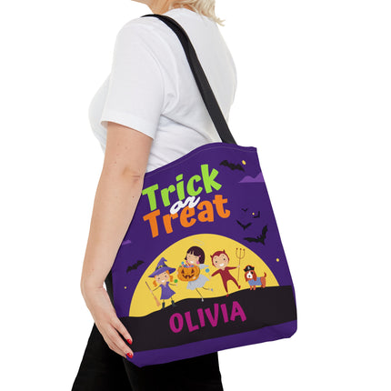 Personalized Halloween Bag | Trick or Treat Bag | Kids Halloween Tote Bag | Customized Candy Bag