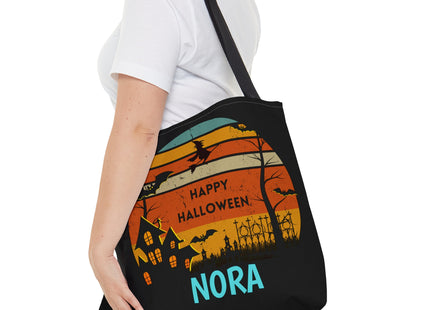 Personalized Halloween Bag | Trick or Treat Bag | Kids Tote Bag | Customized Candy Bag Retro |Trick or Treat Bag