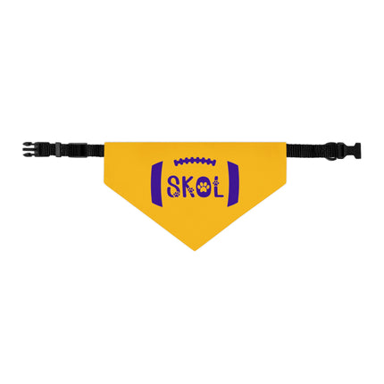 SKOL Dog Bandana Collar | Minnesota Football Bandana | Skol Pet Collar Bandana | Yellow Skol Collar