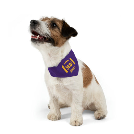 Personalized Skol Football Purple Pet Bandana Collar