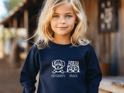 Youth Pet Sweatshirt | Personalized Pet Sweatshirt | Dog Owner Sweatshirt | Dog Mom Sweatshirt | Cat Owner Gift | New Dog Owner | Pet Lover