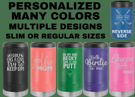 Custom Women's Golf Gift | Golf Can Cooler | Beer Can Cooler | Bachelorette Gift | Gift for Mom | Golf Gift | Gift for Wife
