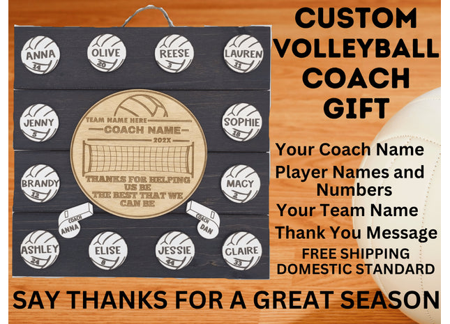 Volleyball Coach Gift | End of Season Gift | Personalized Coach Gift | Coach Appreciation Gift | Gift for Volleyball | Coach Thank You