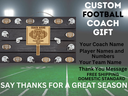 Football Coach Gift | End of Season Gift | Personalized Coach Gift | Coach Appreciation Gift | Gift for Football | Coach Thank You