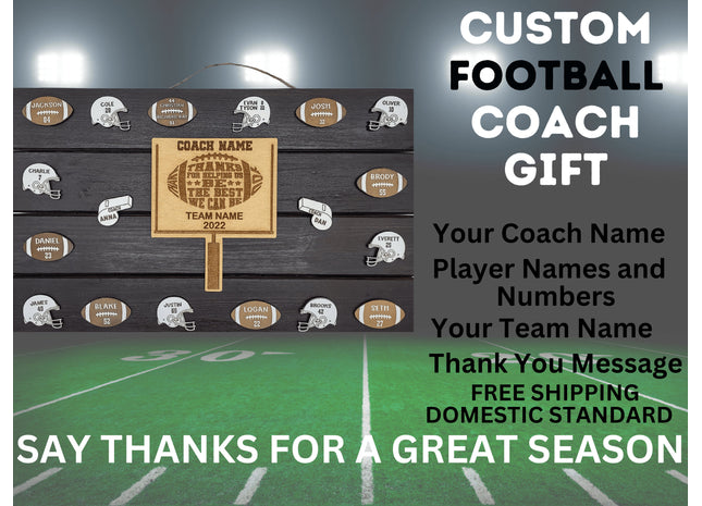 Football Coach Gift | End of Season Gift | Personalized Coach Gift | Coach Appreciation Gift | Gift for Football | Coach Thank You
