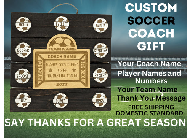 Soccer Coach Gift | End of Season Gift | Personalized Coach Gift | Coach Appreciation Gift | Gift for Soccer | Coach Thank You