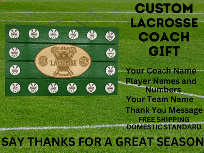 Lacrosse Coach Gift | End of Season Gift | Personalized Coach Gift | Coach Appreciation Gift | Gift for Lacrosse | Coach Thank You