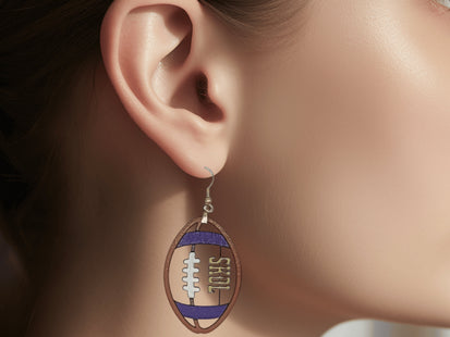 Skol Earrings | Minnesota Football Earrings | Vikings Earrings | Handmade Earrings | Custom Football Earrings | Game Day Earrings