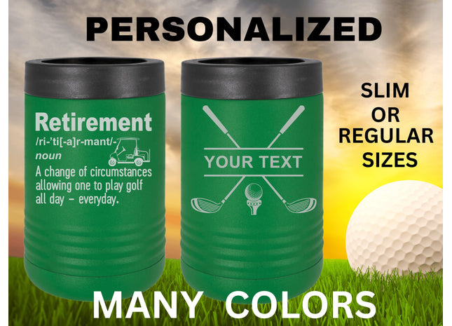 Retirement Gift | Golf Can Cooler |Beer Can Cooler | Personalized Beverage | Gift for Husband | Golf Gift | Father Gift