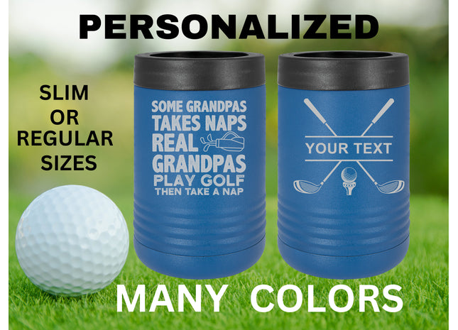 Custom Grandpa Gift | Golf Can Cooler |Beer Can Cooler | Personalized Beverage | Gift for Grandfather | Golf Gift | Grandpa Gift