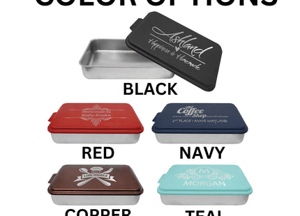 Custom Aluminum Cake Pan | Personalized Pie Tin | Baking Gift | Engraved Pan with Lid | Gift for Her | Gift for Mom | Housewarming Gift