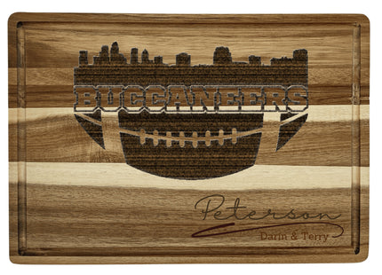 Tampa Bay Cutting Board | Personalized Cutting Board | Football Super Bowl | Acacia Wood Charcuterie Board | Custom Cheese Chopping Board