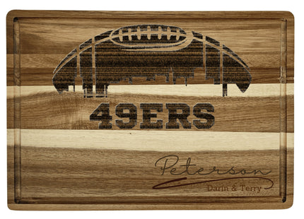 San Francisco Cutting Board | Personalized Cutting Board | Football Super Bowl | Acacia Wood Charcuterie Board |Custom Cheese Chopping Board