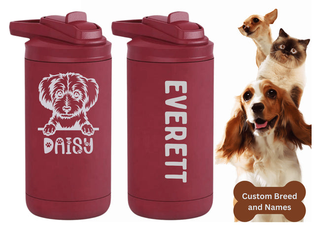 Youth Pet Water Bottle | Personalized Pet Bottle | Dog Owner Water Bottle| Dog Mom Gift | Cat Owner Gift | New Dog Owner | Pet Lover Gift